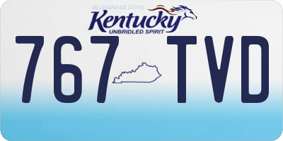 KY license plate 767TVD