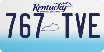 KY license plate 767TVE