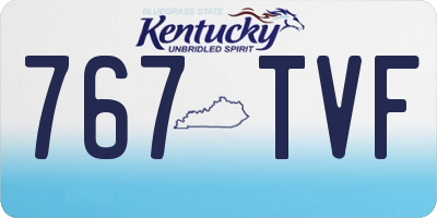 KY license plate 767TVF