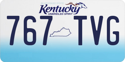 KY license plate 767TVG