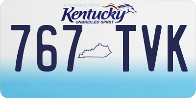 KY license plate 767TVK