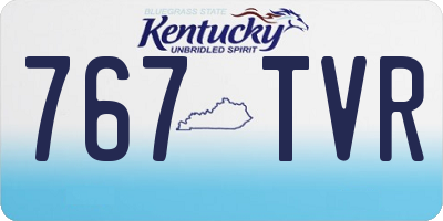 KY license plate 767TVR