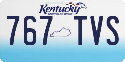 KY license plate 767TVS