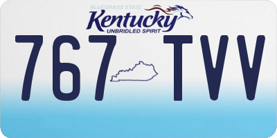 KY license plate 767TVV