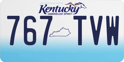 KY license plate 767TVW