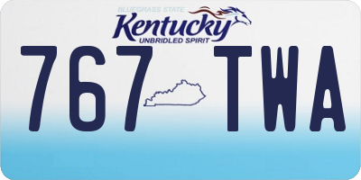 KY license plate 767TWA