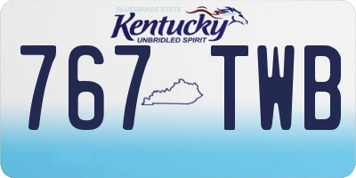KY license plate 767TWB