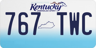 KY license plate 767TWC