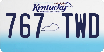 KY license plate 767TWD