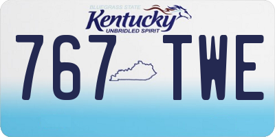 KY license plate 767TWE