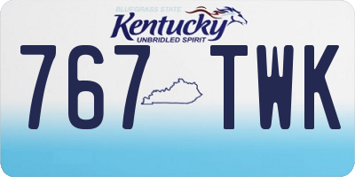 KY license plate 767TWK