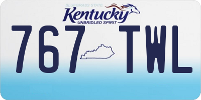 KY license plate 767TWL
