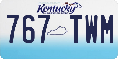 KY license plate 767TWM