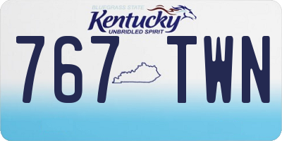 KY license plate 767TWN