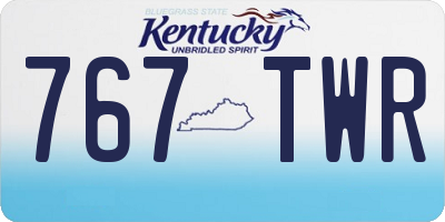KY license plate 767TWR