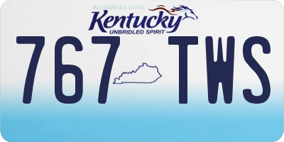 KY license plate 767TWS