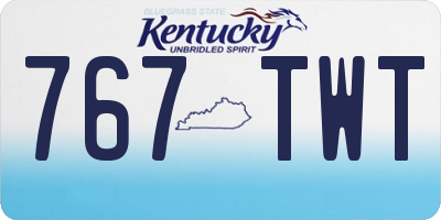 KY license plate 767TWT
