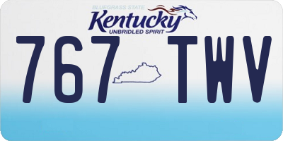 KY license plate 767TWV