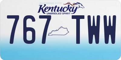 KY license plate 767TWW