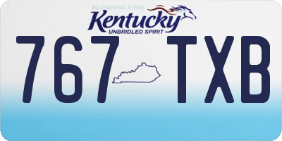 KY license plate 767TXB
