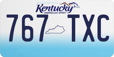 KY license plate 767TXC