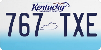 KY license plate 767TXE