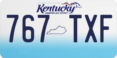 KY license plate 767TXF