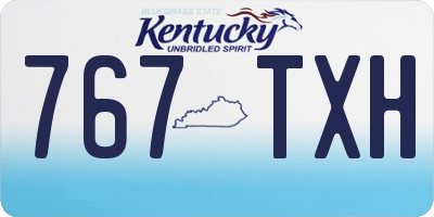 KY license plate 767TXH