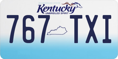 KY license plate 767TXI