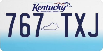 KY license plate 767TXJ