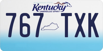 KY license plate 767TXK