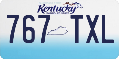 KY license plate 767TXL