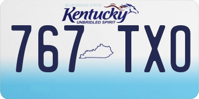 KY license plate 767TXO
