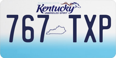 KY license plate 767TXP