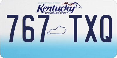 KY license plate 767TXQ