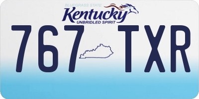 KY license plate 767TXR