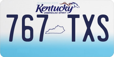KY license plate 767TXS