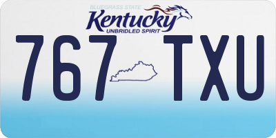 KY license plate 767TXU