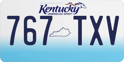 KY license plate 767TXV