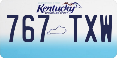 KY license plate 767TXW