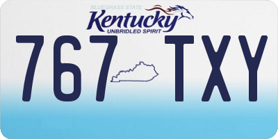 KY license plate 767TXY