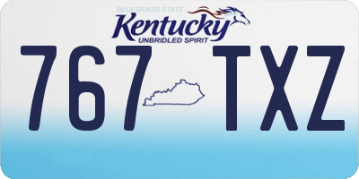 KY license plate 767TXZ