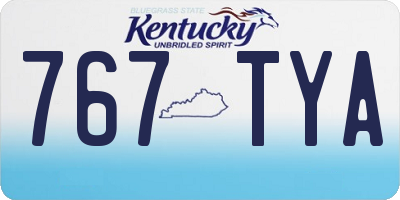 KY license plate 767TYA