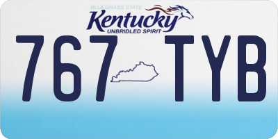 KY license plate 767TYB