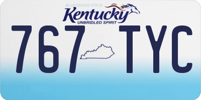 KY license plate 767TYC