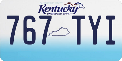 KY license plate 767TYI