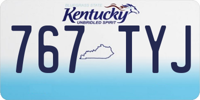 KY license plate 767TYJ