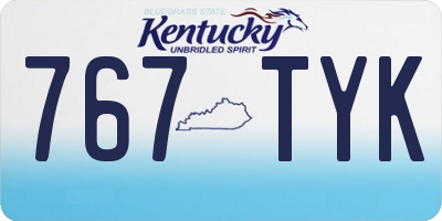 KY license plate 767TYK