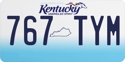 KY license plate 767TYM