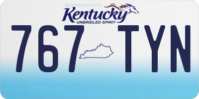 KY license plate 767TYN